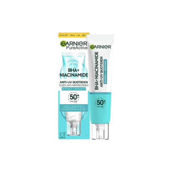 Garnier Pure Active Fluide Anti-UV Spf50 Quotidien Matifiant 40ml