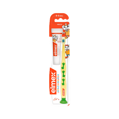 Elmex Brosse A Dents Enfants Apprentissage Brosse A Dents + Dentifrice (12ml) Doux 0 A 2 Ans 1 Pièces