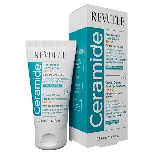 Revuele Ceramide Crème Visage Spf50 Anti Acné et Imperfections 50 ml