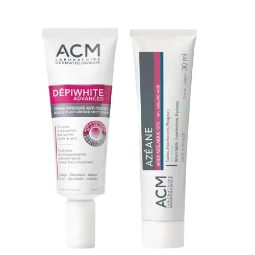 Acm Duo Glow Anti Tache et Imperfections : Crème Azéane 15% Acide Azélaïque et Crème Dépiwhite Advanced Anti-Tâches