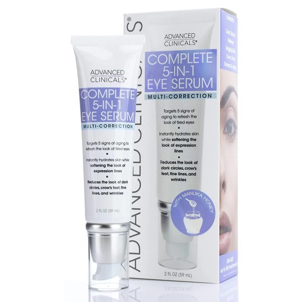 Advanced Clinicals Sérum Complet Contour des Yeux Multi 5 en 1 Correcteur 59 ml