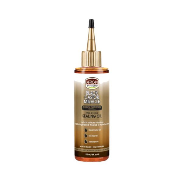 African Pride Huile Nourrissante Cheveux et Cuir Chevelu à l’Huile de Ricin Noir 177 ml