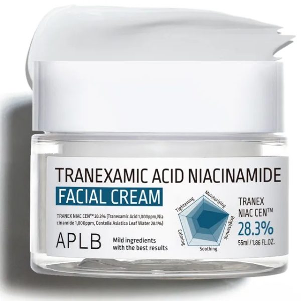 Aplb Crème Visage Anti-tache Illuminatrice et Apaisant Acide Tranexamique et Niacinamide 55 ml
