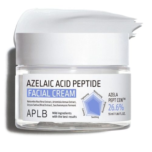 Aplb Crème Visage aux Peptides d'Acide Azélaïque Éclaircissant , Anti-tache & Apaisant 55 ml