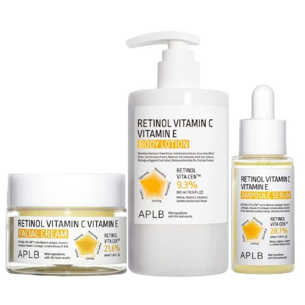 Aplb Kit Soin du Visage et Corps Illuminatrice Lait + Creme + Serum