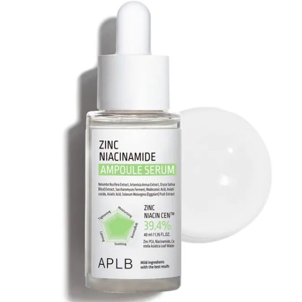Aplb Sérum Ampoule Anti Imperfections au Zinc à la Niacinamide et à la Centella 40 ml