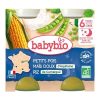 Babybio Bonne Nuit Petits Pois Maïs Doux Riz 6 Mois et + Bio 2 Pots de 200 g
