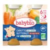 Babybio Bonne Nuit Carotte Butternut Riz 6 Mois et + Bio 2 Pots de 200 g