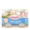 BabyBio Desserts Lactés Bébé Brassé Nature Petits pots 2x130g