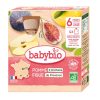 Babybio Fruits Bébé Pomme d'Occitanie Figue de Provence Pack de 4 gourdes de 90g