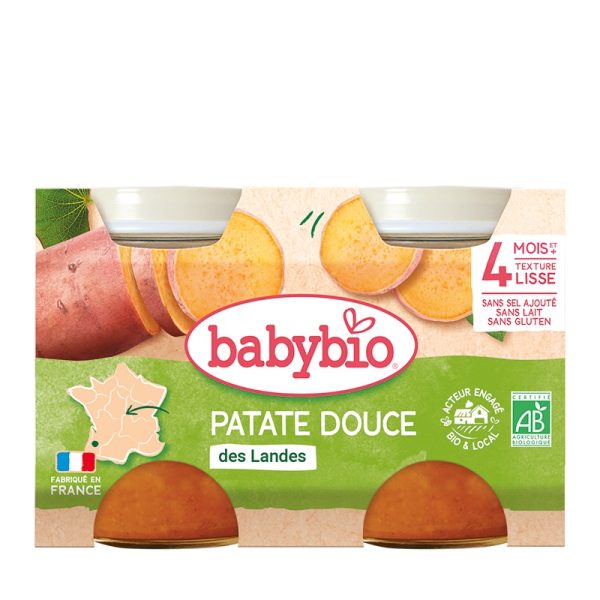 Babybio Légumes bébé Patate douce des Landes Petits pots 2x130g