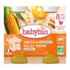 Babybio Maïs Doux Poulet 8 Mois et + Bio 2 Pots de 200 g