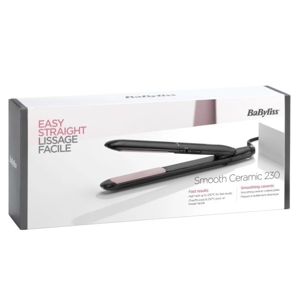 BaByliss Lisseur Facile Cheveux Smooth Ceramic 230 Multifonctions 1 Pièce