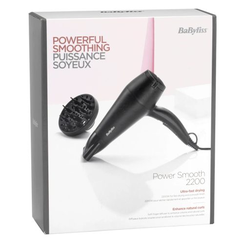 BaByliss Sèche Cheveux Boucles Définies 2200W Power Smooth Puissance Soyeux 1 pièce