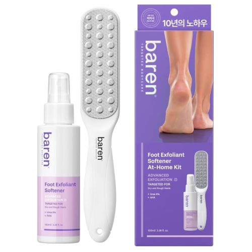 Baren Kit Anti Callosités pour les Pieds : Lime à Pieds et Spray Exfoliant