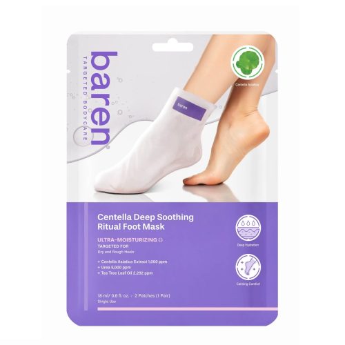 Baren Masque Pieds Réparatrice et Hydratant Centella Deep Soothing Ritual 3 paires