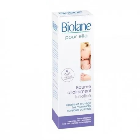 Biolane Baume Allaitement pour Mamelons Protège Apaise et Répare 40ml