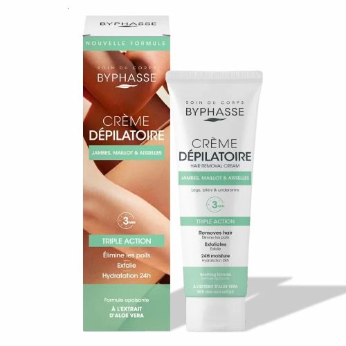 BYPHASSE Crème Dépilatoire à l’Aloe Vera 125ml