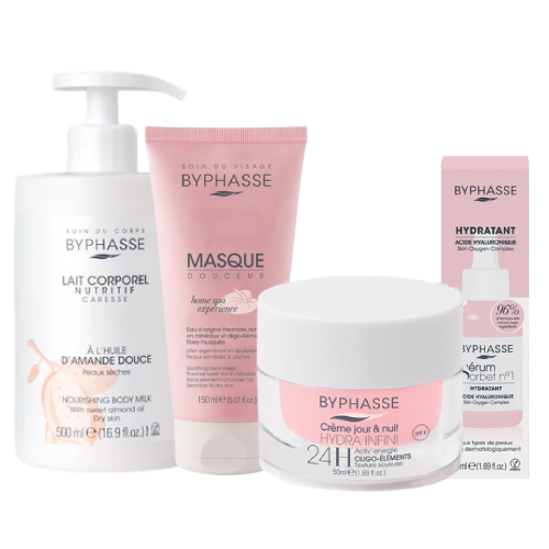 Byphasse Routine Douceur et Hydratation Peau Sèche Visage Et Corps