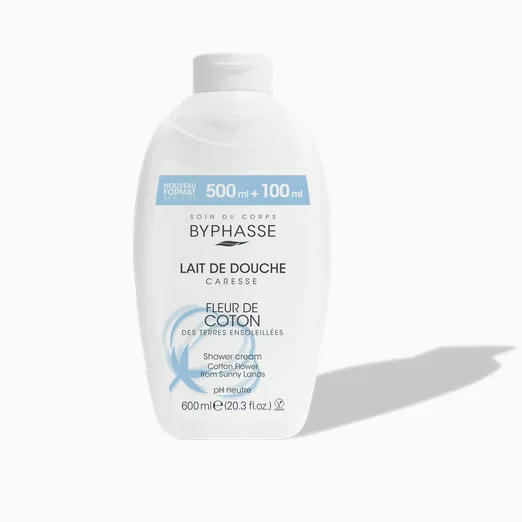 Byphasse Lait De Douche Caresse Fleur De Coton 600ml