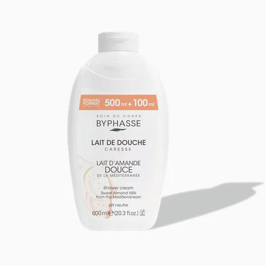 Byphasse Lait De Douche Caresse Lait D'amande Douce 600ml