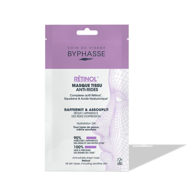 Byphasse Masque Tissu Anti Rides Rétinol Skin Booster 18ml