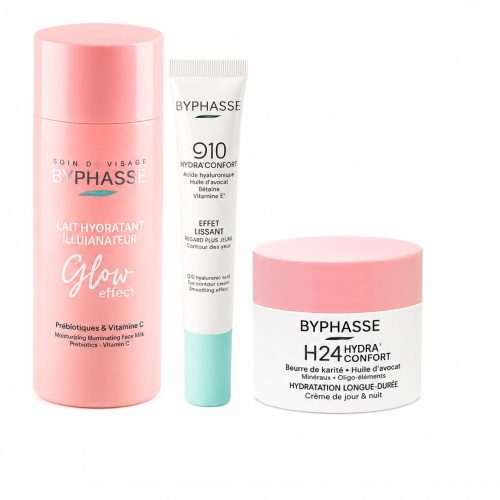 Byphasse Trio Morning Glow Prébiotique Routine Jour Hydratante et Éclat du Visage
