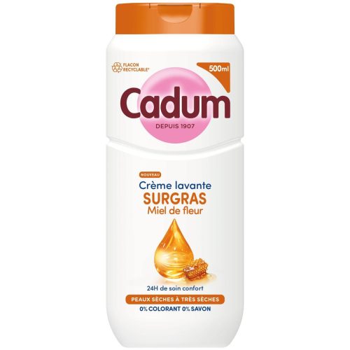 Cadum Crème Lavante Surgras Miel de Fleurs 500ml