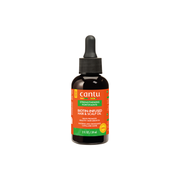 Cantu Huile Activateur de Pousse, Fortifiante Cheveux et Cuir Chevelu Infusée à la Biotine 59 ml