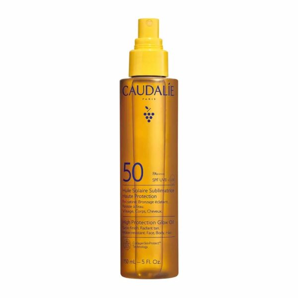 Caudalie Vinosun Spf50 Huile Solaire Sublimatrice Très Haute Protection Visage Corps et Cheveux 150 ml