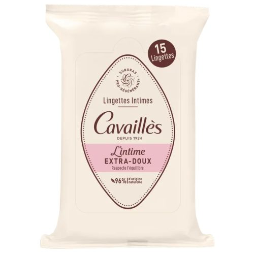 Cavaillès Lingettes Intimes Extra Doux 15 lingettes