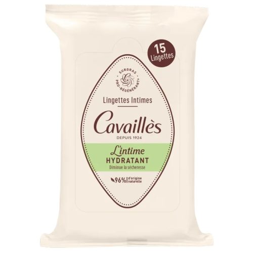 Cavaillès Lingettes Intimes Hydratant 15 lingettes