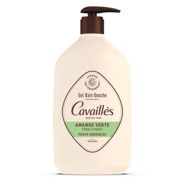 Cavaillès Quotidien Gel Bain Douche Surgras Actif Amande Verte Peaux Sensibles 1L