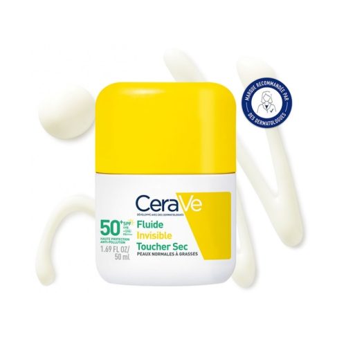 CeraVe Fluide Invisible Toucher Sec Spf50+ Sans Parfum 50 ml