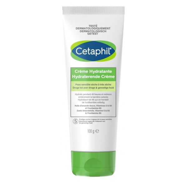 Cetaphil Crème Hydratante Réparatrice Peau Sensible Sèche 100 g