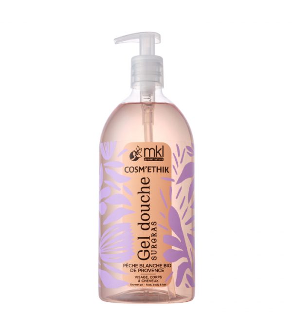 Mkl Gel douche surgras Pêche blanche Bio 1 Litre
