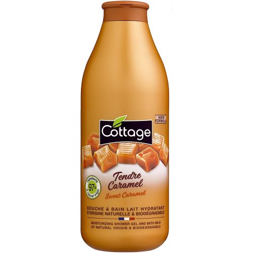 Cottage Douche et Bain Lait Hydratant Tendre Caramel 750ml