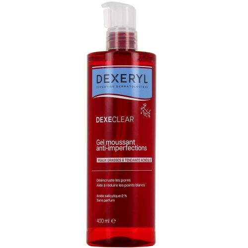 Dexeryl Dexeclear Gel moussant Anti Imperfections sans Parfum Visage et Corps 400 ml