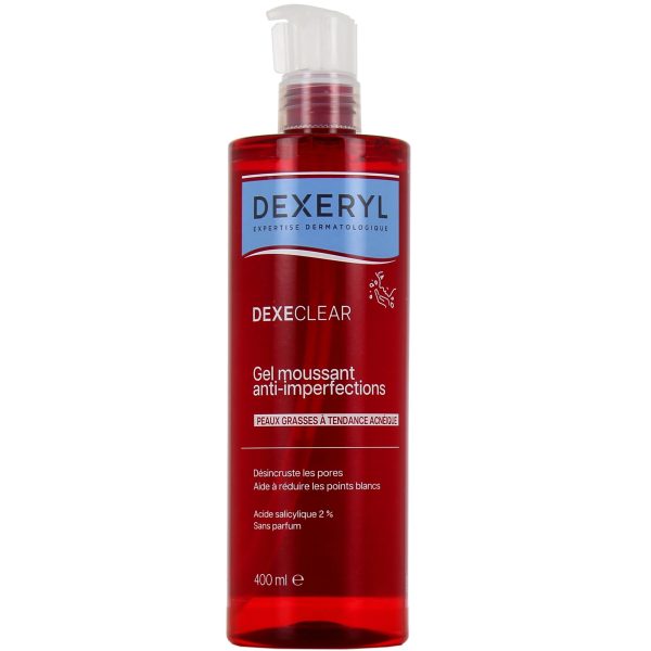 Dexeryl Dexeclear Gel moussant Anti Imperfections sans Parfum Visage et Corps 400 ml