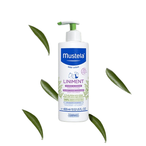 diaper-change-liniment-1 Mustela Liniment Sans Parfum Toilette du Siège sans Rinçage a l'Huile d'Olive 400ml
