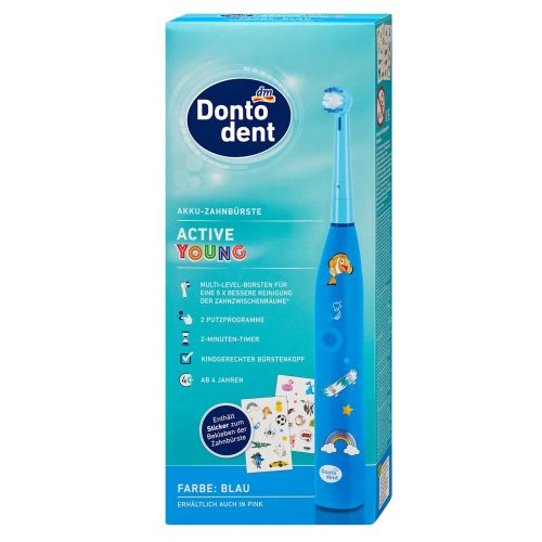 Dontodent Active Young Blue Brosse à Dents Électrique Bleu pour Enfants 1 Pièce