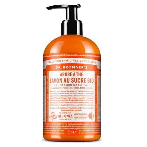Dr. Bronner's Savon Liquide Arbre à Thé Flacon Pompe 355 ml