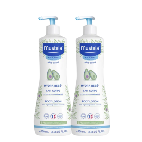 Mustela Hydra Bébé Lait Corps 2×750 ml