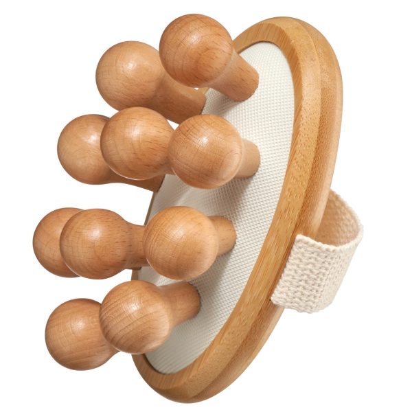 Ebelin Brosse à Main Anti Cellulite avec Picots en Bois 1 Pièce