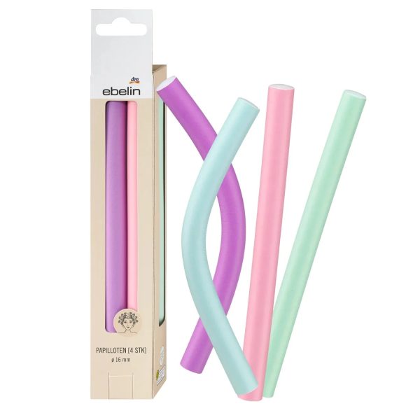 Ebelin Papillotes en Plastique pour Cheveux 4 Pièces