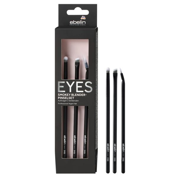 Ebelin Trio de Pinceaux Maquillage Polyvalents Smokey Blender 3 pièces