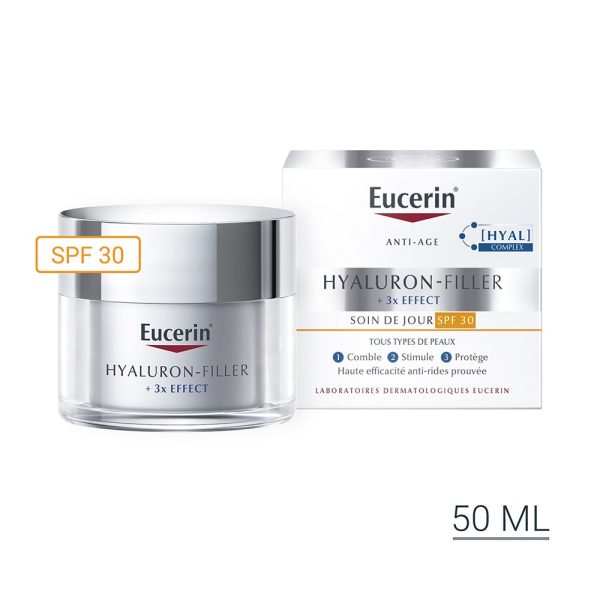 Eucerin Crème Visage Hyaluron Filler + 3x Effect Soin Spf30 de Jour 50 ml