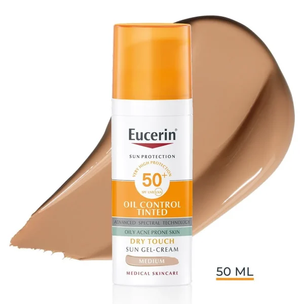 Eucerin Sun Protection Oil Control SPF50+ Gel Crème Teintée Médium 50 ml