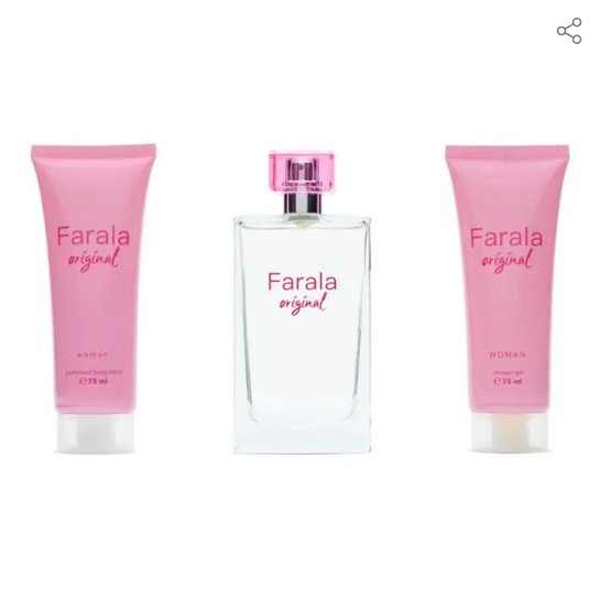 Farala Coffret Original Woman Eau de toilette 75 ml + Gel douche 75 ml + Lotion pour le corps 75 ml