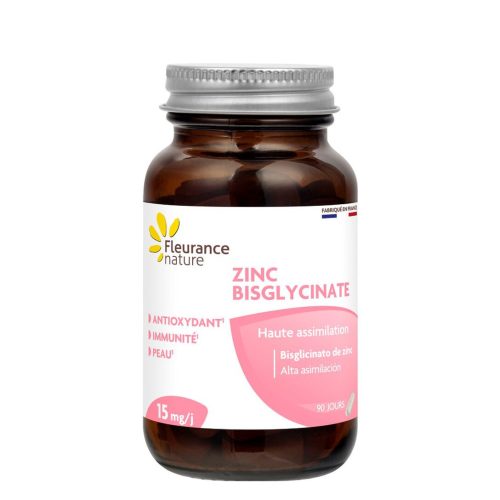 Fleurance Nature Complément Alimentaire Beauté Peau Zinc Bisglycinate 90 gélules